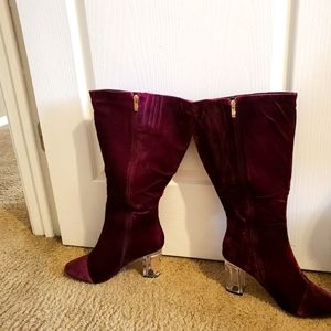 Burgundy Suede boots